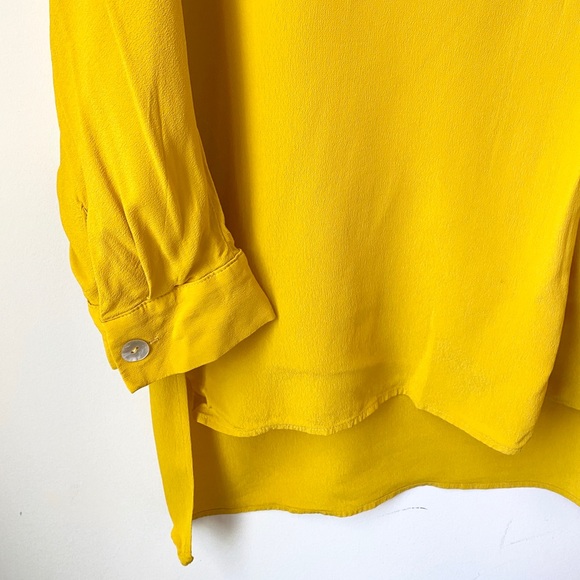 Zara v-neck yellow blouse size xs - Picture 6 of 10
